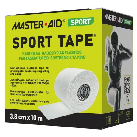 NASTRO AUTOADESIVO ANELASTICO PER FASCIATURE DI SOSTEGNO E TAPING MASTER-AID SPORT 3,8X10 NASTRO AUTOADESIVO ANELASTICO PER FASCIATURE DI SOSTEGNO E TAPING MASTER-AID SPORT 3,8X10