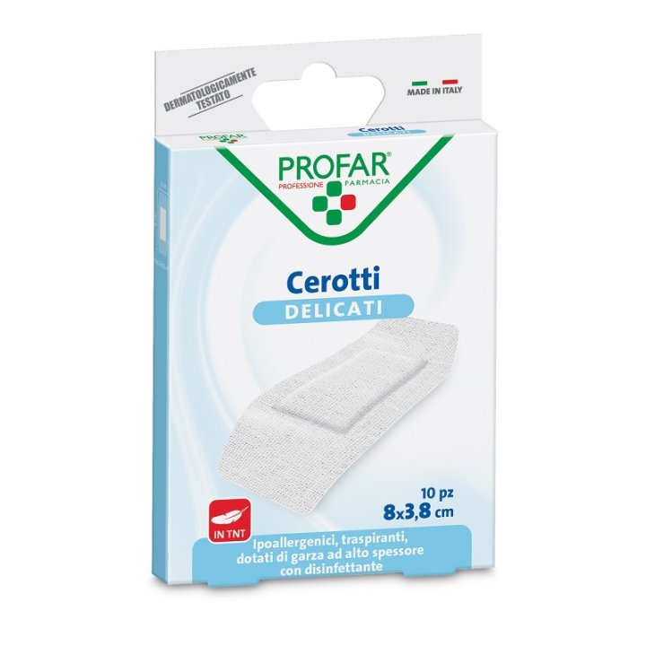 CEROTTO TESSUTO NON TESSUTO DELICATO SUPER 8X3,8 CM 10 PEZZIPROFAR CEROTTO TESSUTO NON TESSUTO DELICATO SUPER 8X3,8 CM 10 PEZZIPROFAR