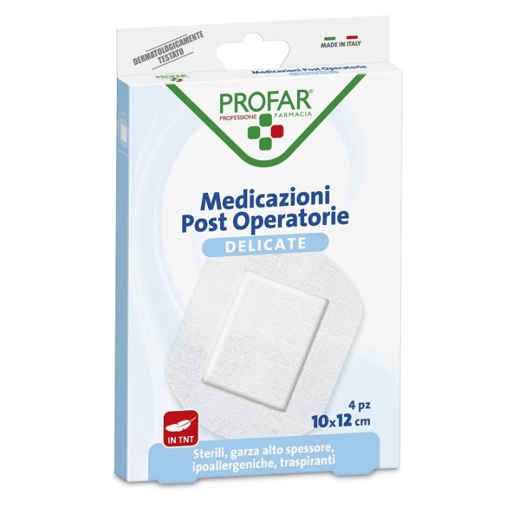 MEDICAZIONE POST OPERATORIA STERILE GARZA ANTIADERENTE 10X12CM 4 PEZZI PROFAR MEDICAZIONE POST OPERATORIA STERILE GARZA ANTIADERENTE 10X12CM 4 PEZZI PROFAR