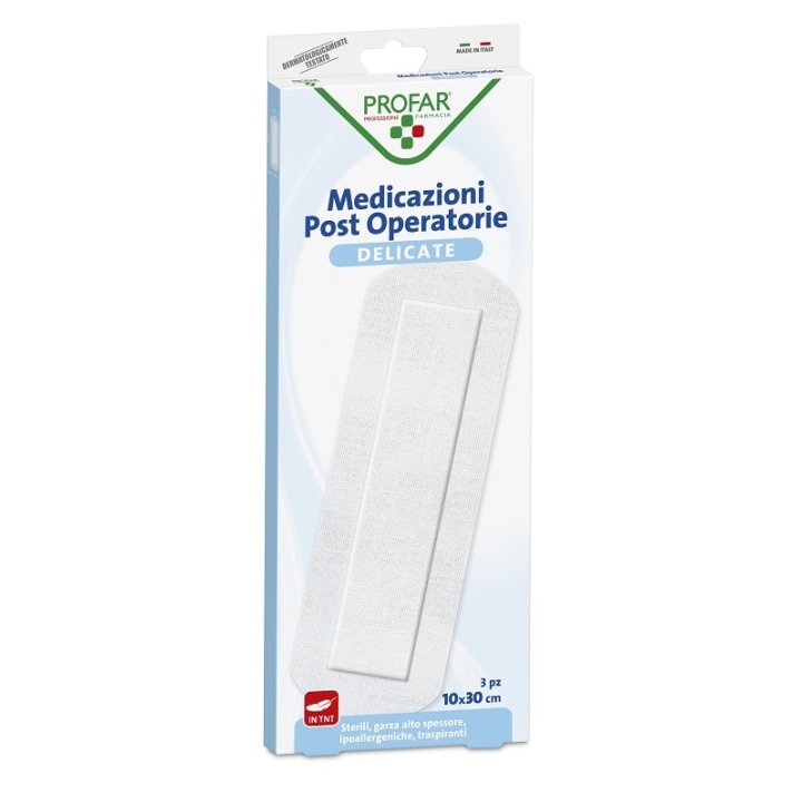 MEDICAZIONE POST OPERATORIA STERILE GARZA ANTIADERENTE 10X30CM 3 PEZZI PROFAR MEDICAZIONE POST OPERATORIA STERILE GARZA ANTIADERENTE 10X30CM 3 PEZZI PROFAR