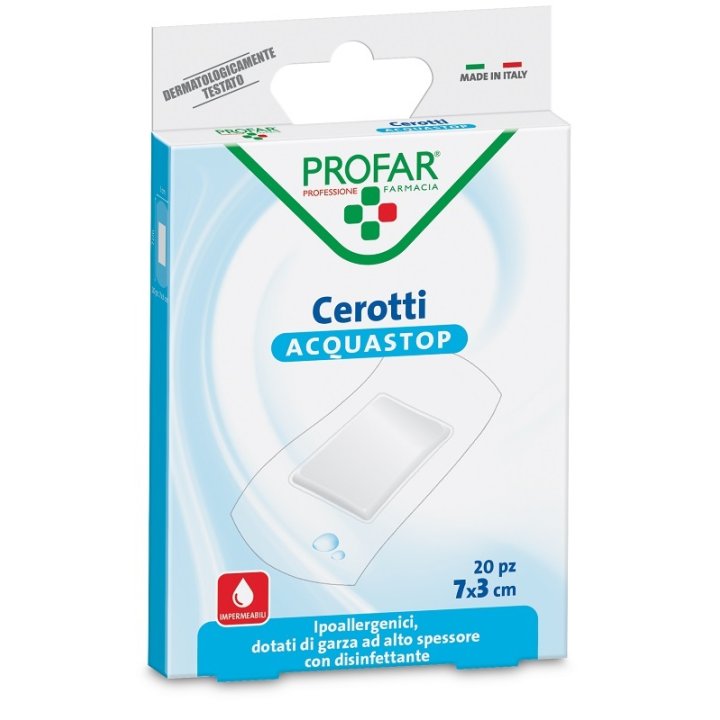 CEROTTO ACQUASTOP GRANDI 7X3 CM PROFAR 20 PEZZI CEROTTO ACQUASTOP GRANDI 7X3 CM PROFAR 20 PEZZI