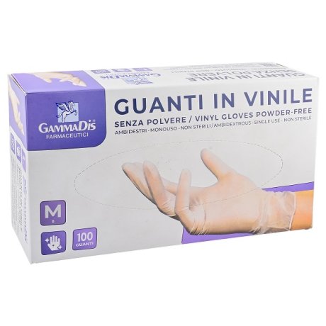 GUANTI VINIL S/POL M 100P GAMMAD