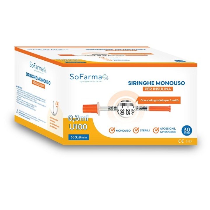 SIRINGA INSULINA 0,3ML 30PZ SF+ SIRINGA INSULINA 0,3ML 30PZ SF+