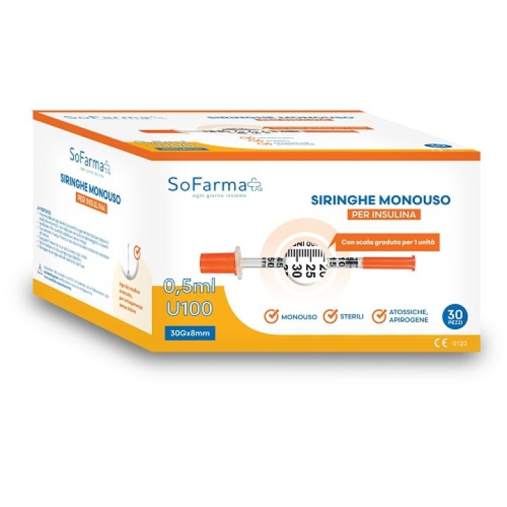 SIRINGA INSULINA 0,5ML 30PZ SF+ SIRINGA INSULINA 0,5ML 30PZ SF+