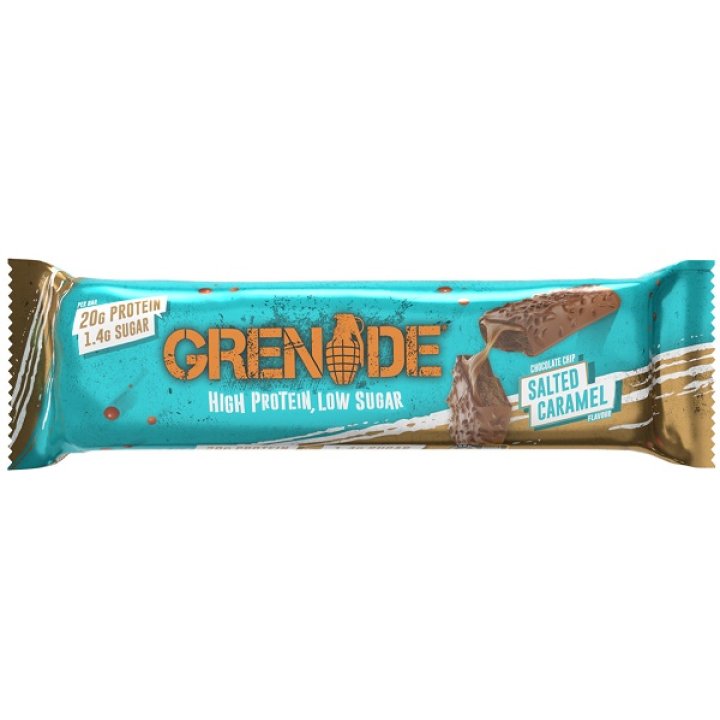 GRENADE SALTED CARAMEL BAR.  60G