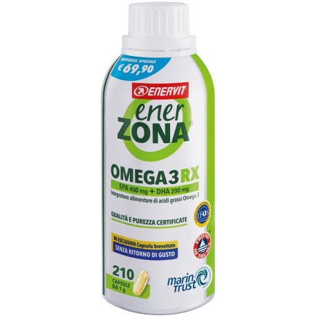 Enerzona Omega 3rx per Benessere Cardiaco, Cerebrale e Visivo 210 Capsule