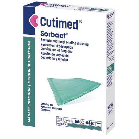 CUTIMED SORBACT PAD   10X10CM X5