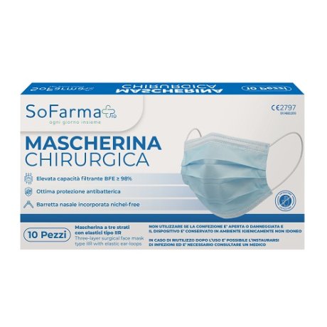 MASCHERINA CHIR 10PZ SF+