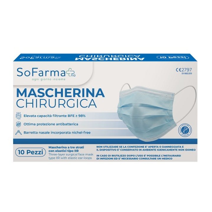 MASCHERINA CHIR 10PZ SF+