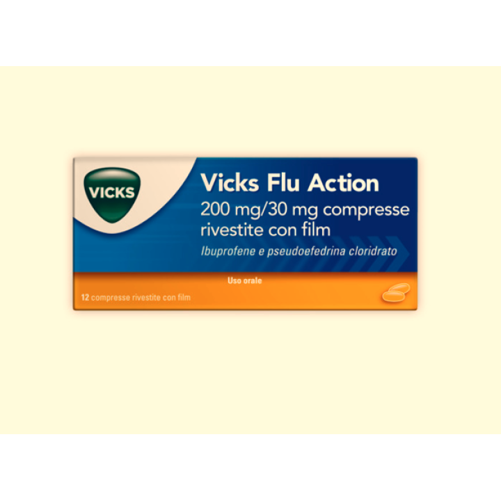 VICKS FLU ACTION*12 cpr riv 200 mg + 30 mg